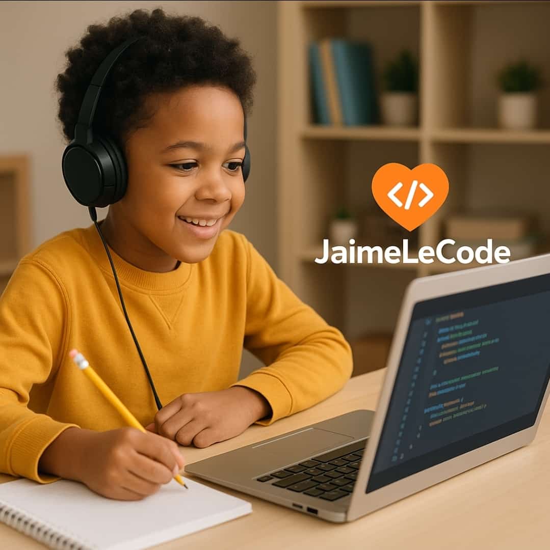 Kind lernt spielerisch Coding bei JaimeLeCode
